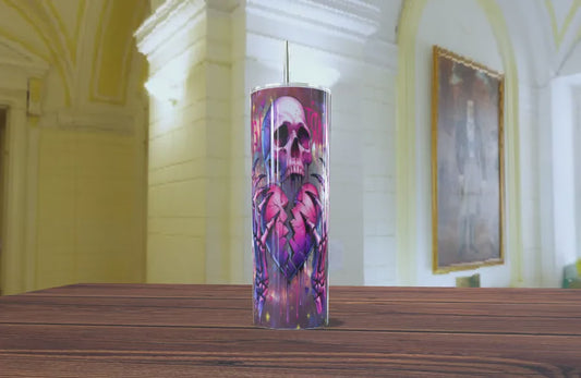 Skull Broken Heart Galaxy Skinny Tumbler 20oz