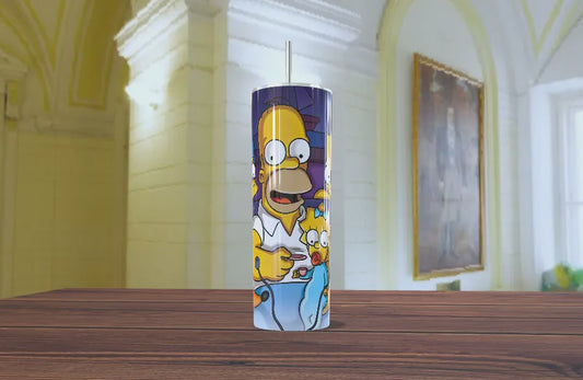 The Simpsons Family Couch Skinny Tumbler 20oz