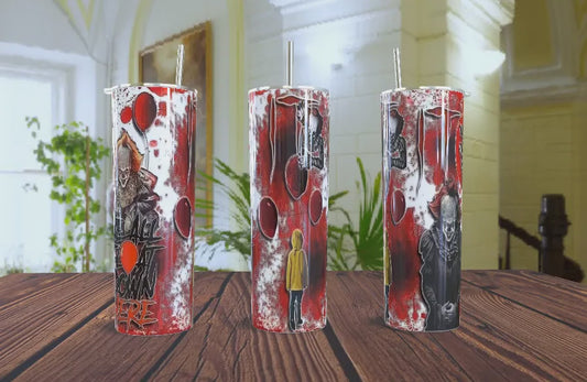 🎈 Termo Skinny "We All Float Down Here" – Edición Pennywise (20oz)