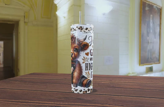 Tumbler Just a Girl Who Loves Highland Cows - Vaquita Tierna 20oz
