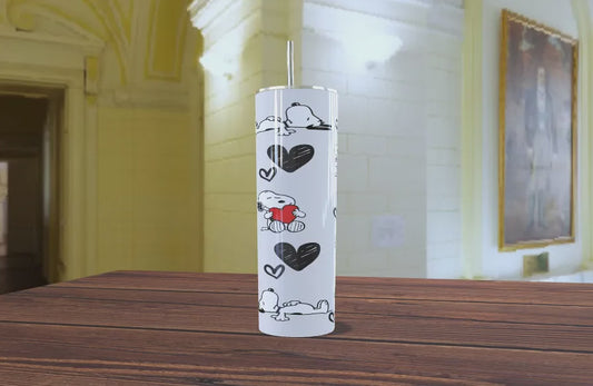 Tumbler Snoopy - Corazones Love Peanuts 20oz