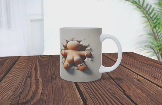 🍪 Taza Navideña Hombre de Jengibre 3D ☕🎄