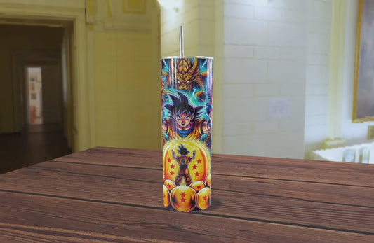 🌟 Vaso Térmico Skinny de 20 oz - Fusión Épica Dragon Ball 🌟