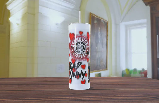 Tumbler Bad Bunny x Starbucks Coffee Corazones - 20oz