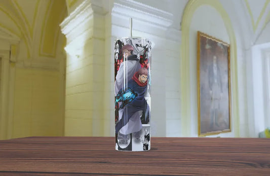 💥 Vaso Tumbler "Yuji y Sukuna: El Vínculo de las Maldiciones" - ¡El Rey de las Maldiciones en tus Manos! 🔥🥋