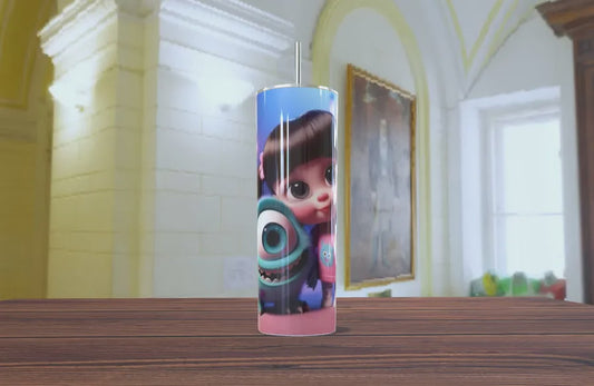 Monsters Inc Boo & Mike Wazowski Skinny Tumbler 20oz