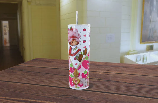 Tumbler Rosita Fresita - Strawberry Shortcake Zipper Edition 20oz